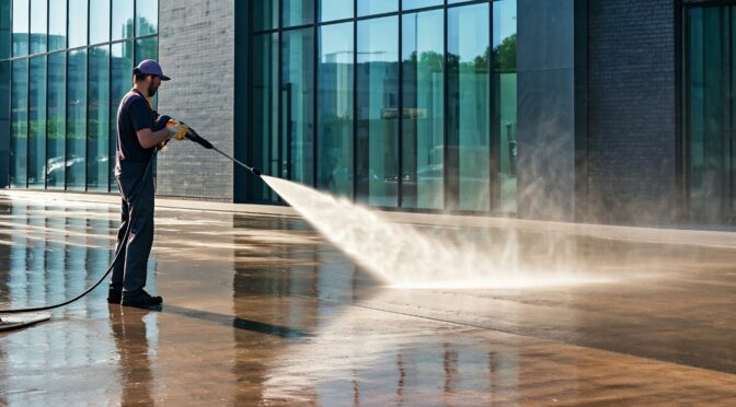 How Pressure Cleaning Restores the Shine to Outdoor Office Spaces